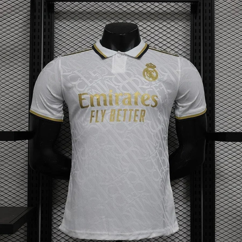 Camisa Real Madrid Golden Edição Especial 24/25 - Branco e Dourado